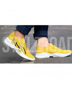 Stylish Yellow Printed casual Sneaker, Sport Shoes for Mens GL